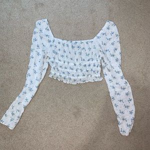 Urban outfitters floral crop top